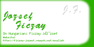 jozsef ficzay business card